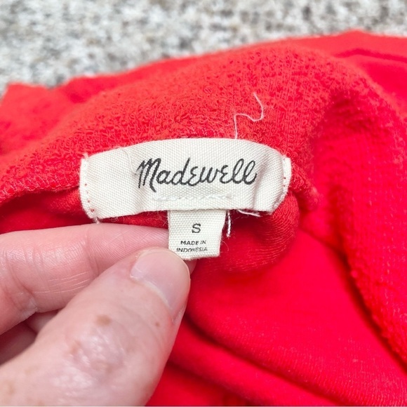 Madewell Tie Front Tank Top in Red Small - Picture 5 of 9